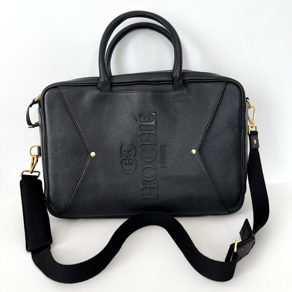 Hoche Paris ElleSwitch Leather Bag 3-in-1 Convertible Black Womens Travel Laptop - Picture 4 of 16